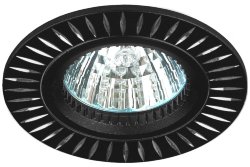 ЭРА KL33 AL/BK светильник литой поворотный " алюминиевый" MR16, 50 W Черный, Серебро