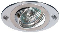 ЭРА KL21 A SN/CH светильник литой поворотный "глаз" MR16, 50 W сатин, никель, хром