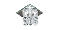 ЭРА DK2 SL/WH светильник декоративный потолочный"хрустальный куб с вертикальным столбом" G9, 40 Вт зеркальный/прозрачный