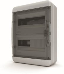 Бокс 24 модуля IP65 накладной Tekfor белый, дверь прозрачная