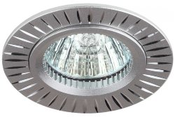 ЭРА KL31 AL/BK светильник литой поворотный " алюминиевый" MR16, 50 W Серебро