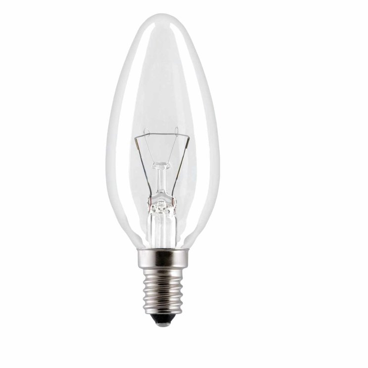 Лампа cвеча Е14 60W прозрачная