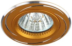 ЭРА KL34 AL/GD светильник литой поворотный " алюминиевый" MR16, 50 W Золото, Хром