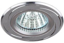 ЭРА KL34 AL/SL светильник литой поворотный " алюминиевый" MR16, 50 W Серебро, Хром