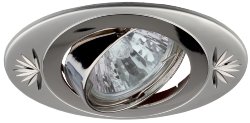 ЭРА KL4 A PS/N светильник литой овал пов. с гравир. перламутровый серебро/никель
