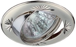 ЭРА KL6 A PS/N светильник литой пов с гравир. перламутровое серебро/никель