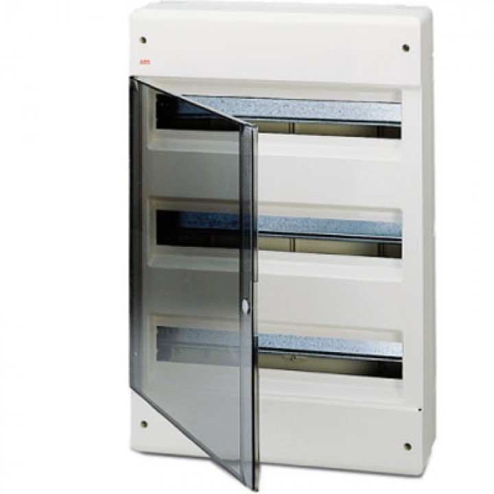 Бокс настенный ABB Mistral 54М с матовой дверцей с клеммой IP65 1SLM006501A1208