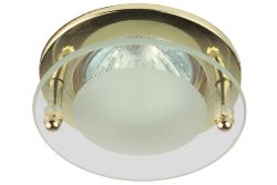 ЭРА KL15 GD светильник литой "с круглым стеклом" MR16, 50 W золото