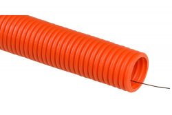 Гофрированная труба ПНД с протяжкой 20 мм оранжевая