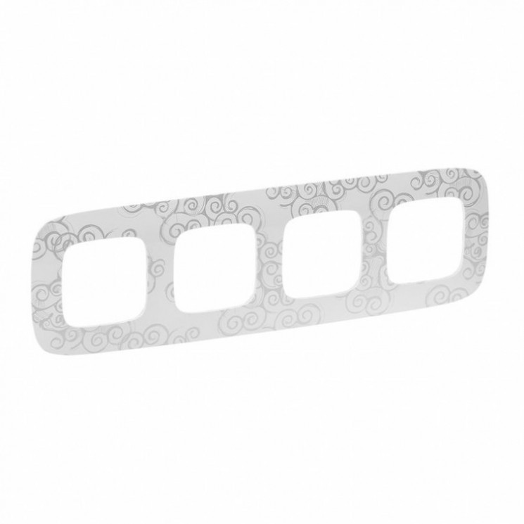 Рамка четверная Legrand Valena ALLURE Нарцисс хром 754344